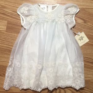 Laura Ashley Embroidered Mesh Dress